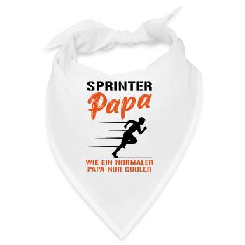 Cool Sprinter Papa Überholspur - Bandana - Weiß - Vorne