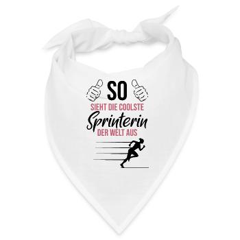 Coolste Sprinterin – Weltklasse - Bandana - Weiß - Vorne