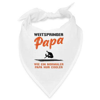 Coolster Weitsprung Papa - Geschenk - Bandana - Weiß - Vorne
