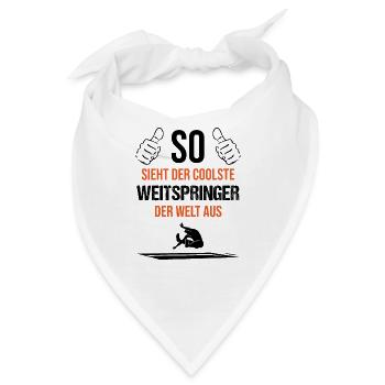Weltbester Weitspringer Coolness Geschenk - Bandana - Weiß - Vorne