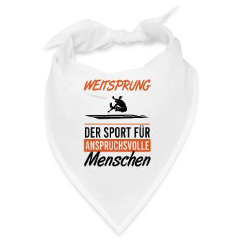 Weitsprung Für Kenner Sport Geschenk - Bandana - Weiß - Vorne