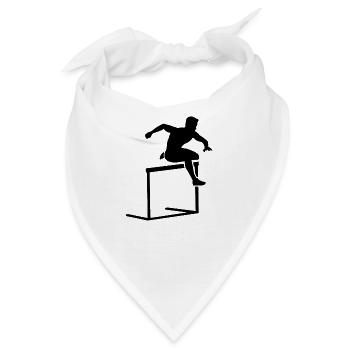 Hindernislauf Dynamik Energie Sport Geschenk - Bandana - Weiß - Vorne