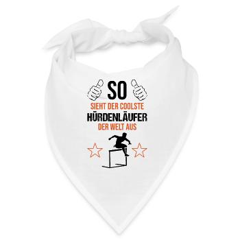 Weltbester Hürdenläufer Coolness Pur - Geschenk - Bandana - Weiß - Vorne