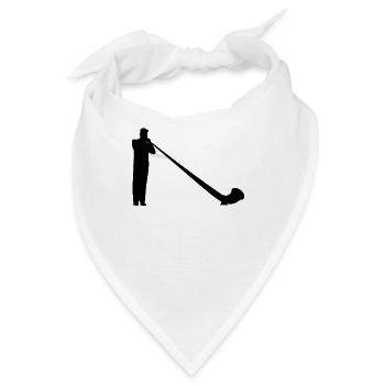 Alphornbläser Echo der Berge Melodie - Bandana - Weiß - Vorne