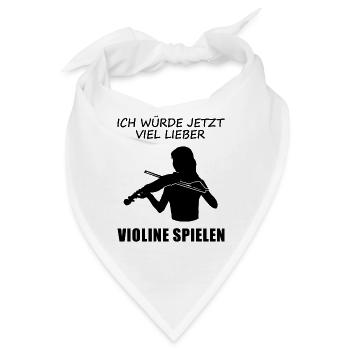 Sehnsucht Violinen Spielzeit Geschenk - Bandana - Weiß - Vorne