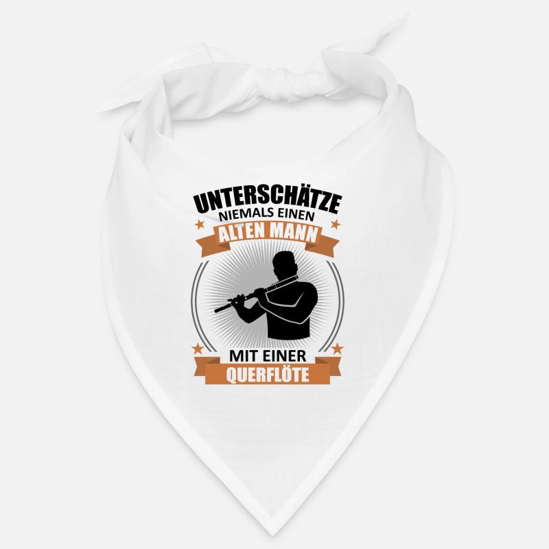 Alter Mann mit Querflöte Weisheit Bandana