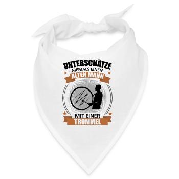Alt Trommler Erfahrung Weisheit Geschenk - Bandana - Weiß - Vorne