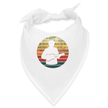Ukulele Abendrot Melodie Geschenk - Bandana - Weiß - Vorne