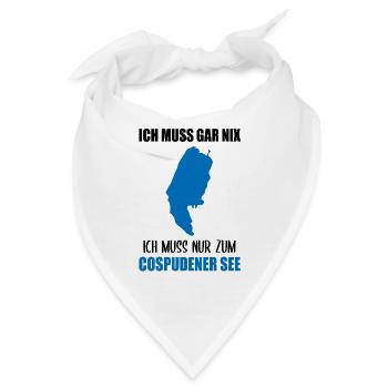 Cospudener See Lebensmotto - Bandana - Weiß - Vorne