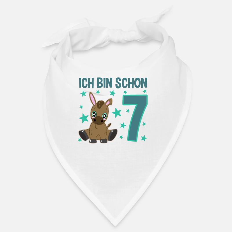 Siebenjährige Partyeselchen Glücksbringer Bandana