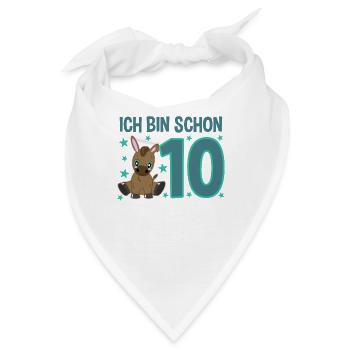 Zehnjähriges Eselkind: Feiermeister - Bandana - Weiß - Vorne