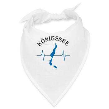 Königssee Herzschlag - Natur im Takt - Bandana - Weiß - Vorne