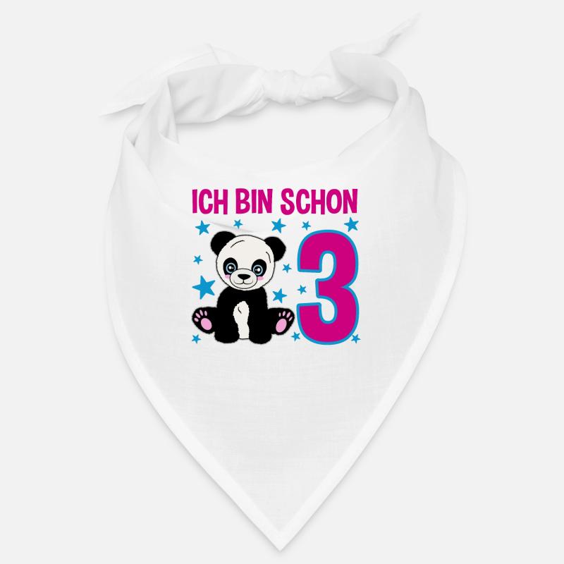 Trois ans de plaisir panda Bandana