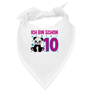 Zehn Jahre – Panda Jubel - Bandana - Weiß - Vorne