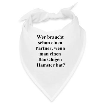Kuscheliger Begleiter - Das Geschenk für Singles - Bandana - Weiß - Vorne
