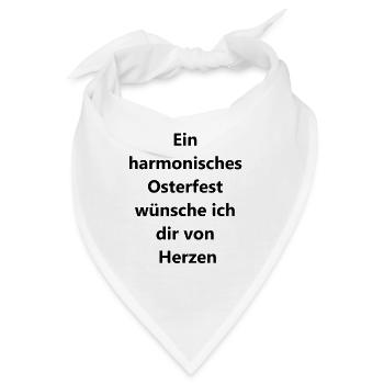 Persönliches Osterpräsent - Bandana - Weiß - Vorne