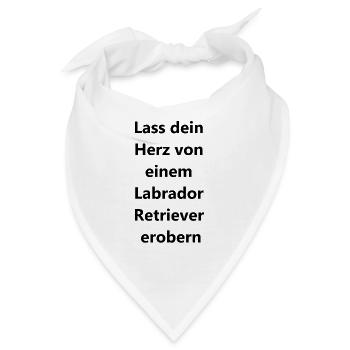 Liebesbeweis für Hundefreunde - Bandana - Weiß - Vorne