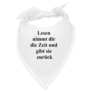 Lesezeit Geschenk - Bandana - Weiß - Vorne