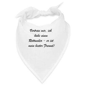 Vertrauter Rotti Geschenk - Bandana - Weiß - Vorne