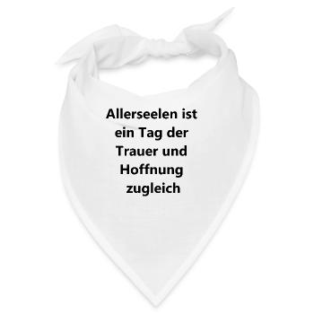 Symbolisches Geschenk für Hinterbliebene - Bandana - Weiß - Vorne