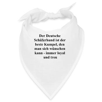 Loyalität Geschenk für Hundebesitzer - Bandana - Weiß - Vorne