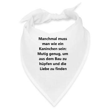 Mutiges Herz Geschenk - Bandana - Weiß - Vorne