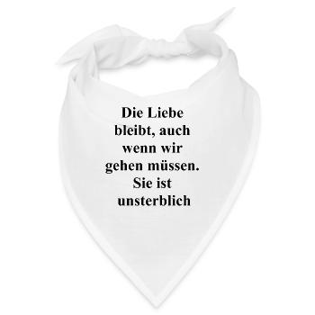 Unsterbliche Liebe Geschenk - Bandana - Weiß - Vorne