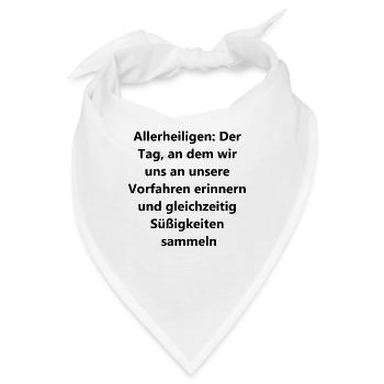 Personalisiertes Geschenk für Allerheiligen - Bandana - Weiß - Vorne
