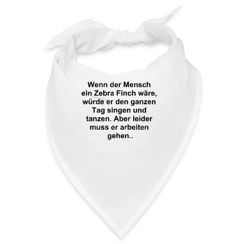 Workaholic Geschenk - Bandana - Weiß - Vorne