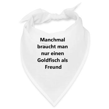 Goldiger Begleiter - Bandana - Weiß - Vorne