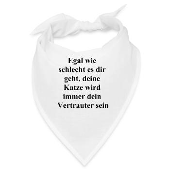 Trost-Geschenk - Bandana - Weiß - Vorne