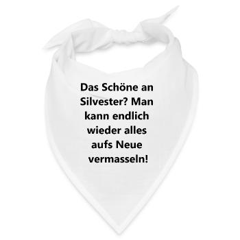 Silvester Fail Geschenk - Bandana - Weiß - Vorne