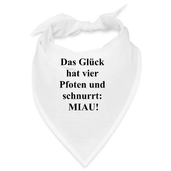 Katzenpfoten-Geschenk - Bandana - Weiß - Vorne