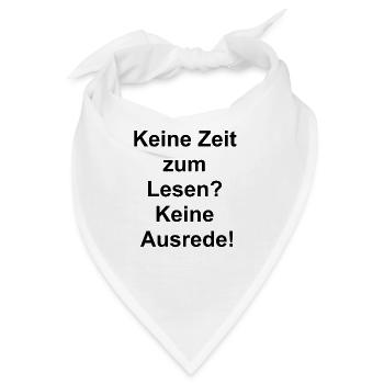 Lesezeit Geschenk - Bandana - Weiß - Vorne