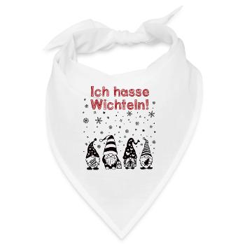 Wichtel Weihnachten Wichteln Weihnachtsgnom Gnom - Bandana - Weiß - Vorne