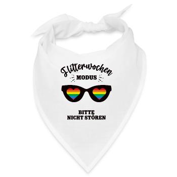 Flitterwochen Bitte Nicht Stören Hochzeitsreise - Bandana - Weiß - Vorne