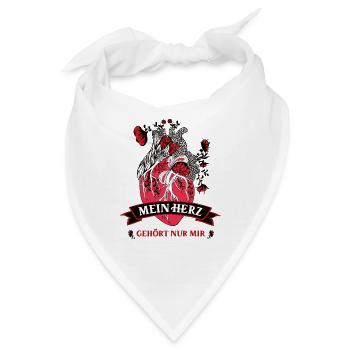 Mein Herz Gehört Mir Single Herzschmerz Trennung - Bandana - Weiß - Vorne