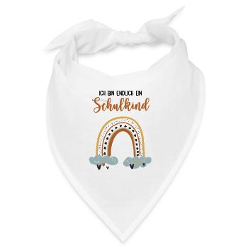 Schulkind Schülerin Einschulung Schulanfang Schule - Bandana - Weiß - Vorne
