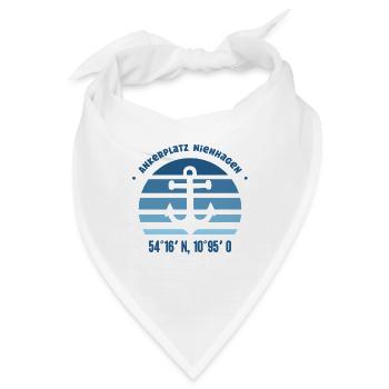 Ostseebad Nienhagen Ostsee Anker Koordinaten - Bandana - Weiß - Vorne
