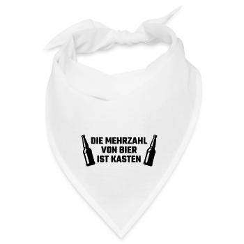 Die Mehrzahl von Bier ist Kasten - Bandana - Weiß - Vorne