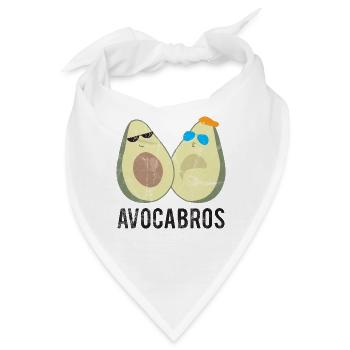 Frucht / Früchte: Avocado - Avocabros - BFF - Bandana - Weiß - Vorne