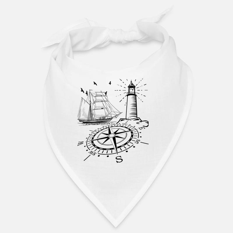 Maritim Leuchtturm Kompass Segelschiff Bandana