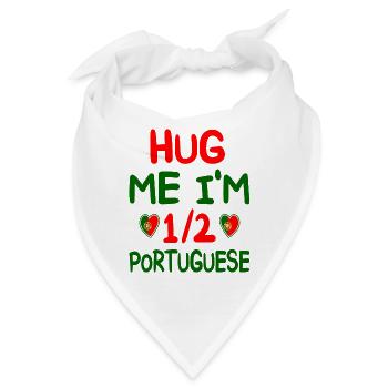 Portugiesischer Humor Ich bin halber Portugiese - Bandana - Weiß - Vorne