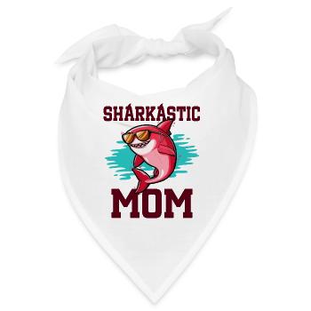 Sharkastic Mutter Hai Witz Sarkastische Mutter - Bandana - Weiß - Vorne