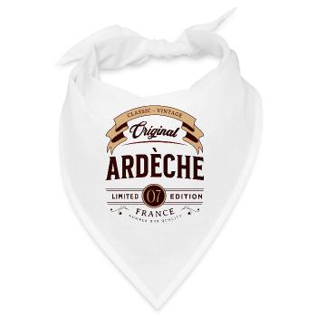 Vintage Ardèche Departement Frankreich - Bandana - Weiß - Vorne