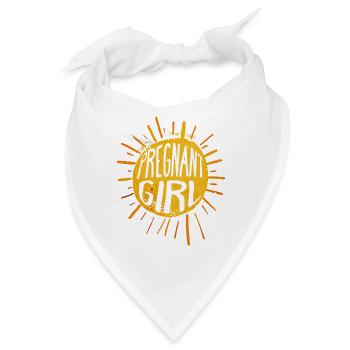 Sommerschwangerschaftsankündigung Schwangere Mutter - Bandana - Weiß - Vorne