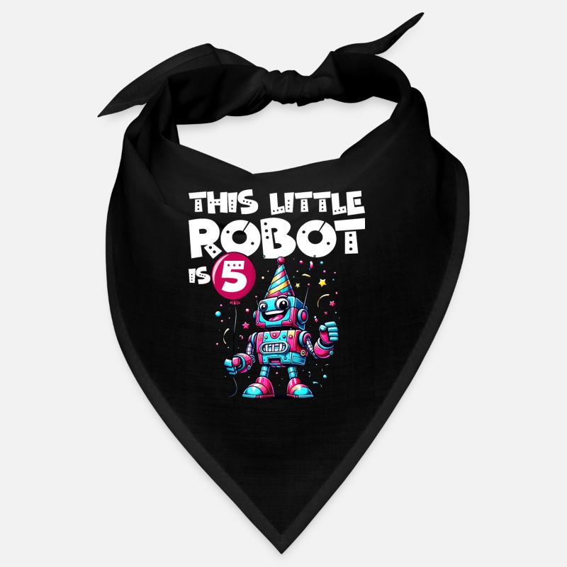 5th Birthday Robot Child 5 Years Old Bandana