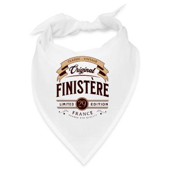Vintage Finistère Departement Frankreich - Bandana - Weiß - Vorne