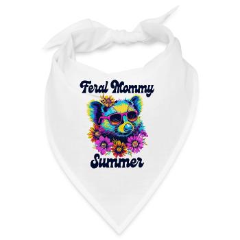 Mama Sommerblumen liebt Opossums Mama - Bandana - Weiß - Vorne