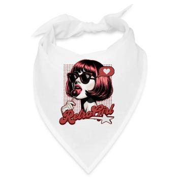 Vintage Damen Retro Glamour - Bandana - Weiß - Vorne